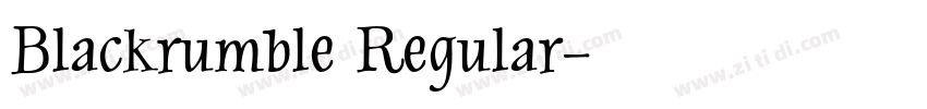 Blackrumble Regular字体转换